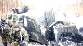 Прямое попадание в украинский БМП-2